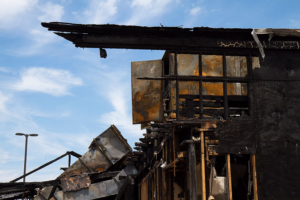 Burnt Building Closeup